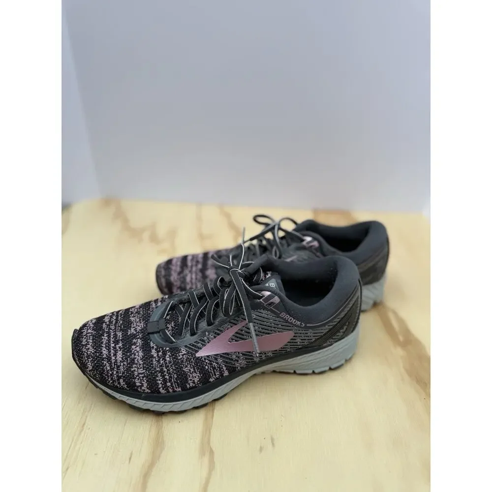 Brooks Ghost 10 Women’s Lace-Up Running & Jogging Sneakers Black Purple Gray